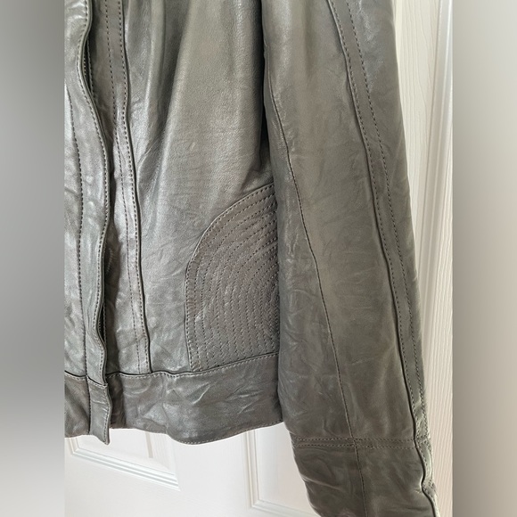 Danier Italian Leather Jacket Coat, Dark Grey, Women’s Size XS - Picture 6 of 10